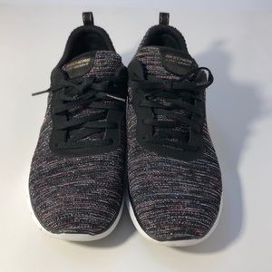 Sketchers Memory Foam Black Multi color size 10